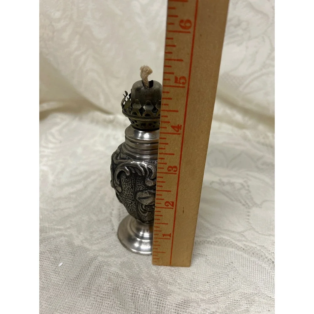 Restoration Hardware‎ Miniature Oil Lamp Floral Pattern Decor India Peeter